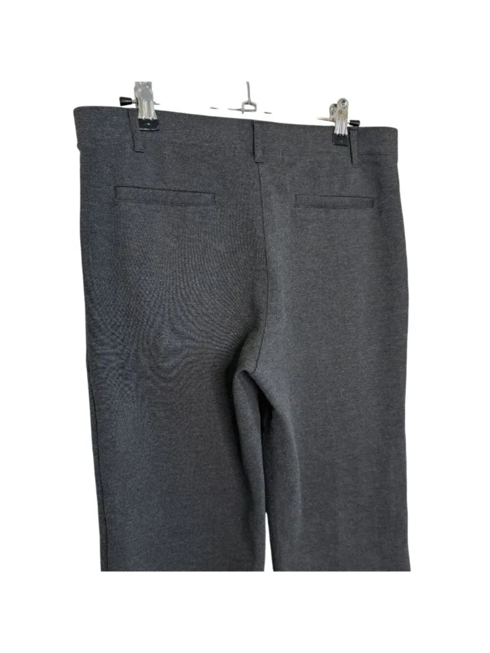 Quince Gray Heather Straight Leg Ponte Pants, M